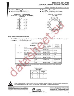 SN74ACT08PWR datasheet  